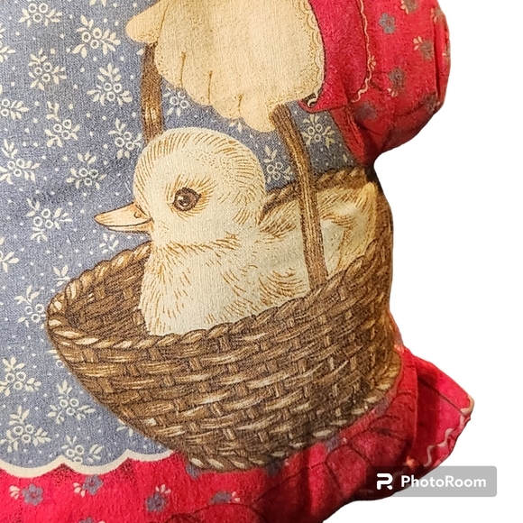 Vintage Sew and Stuff Girl Duck Basket Soft Pillow Doll Cotton Fabric Blend - Picture 6 of 8